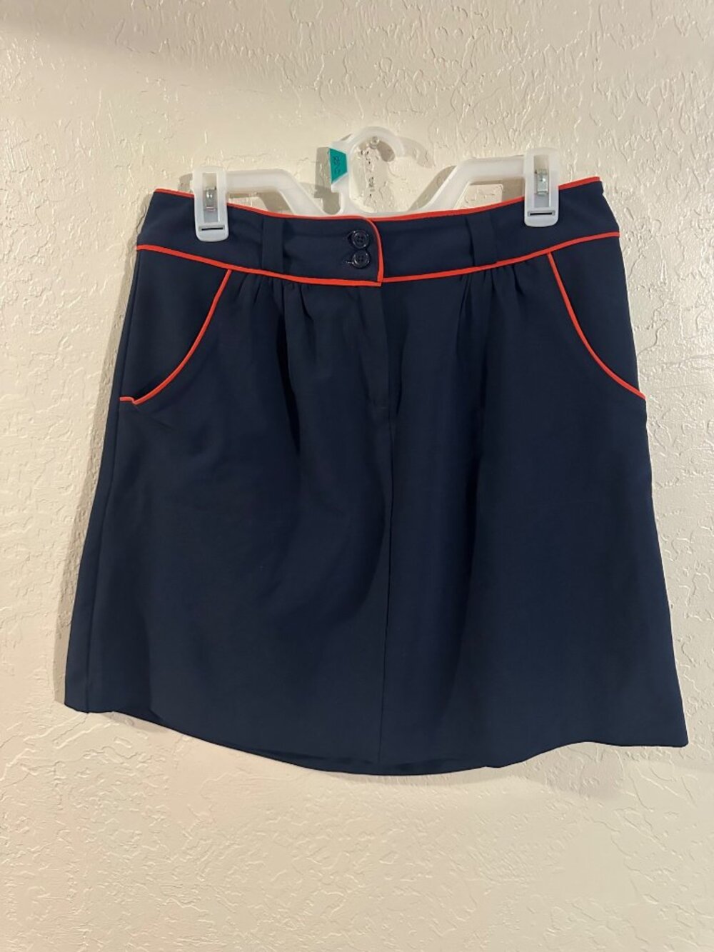 Tommy Hilfiger Red & Blue Piped Preppy Style Schoolgirl 90s Mini Skirt